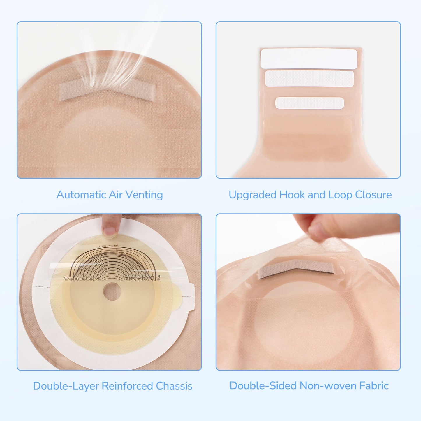 Heagi 20 PCS Colostomy Bags, One Piece Drainable Ostomy Pouch with Closure for Ileostomy Stoma Care, Ostomy Supplies - HEAGI - Colostomy bags Supplies