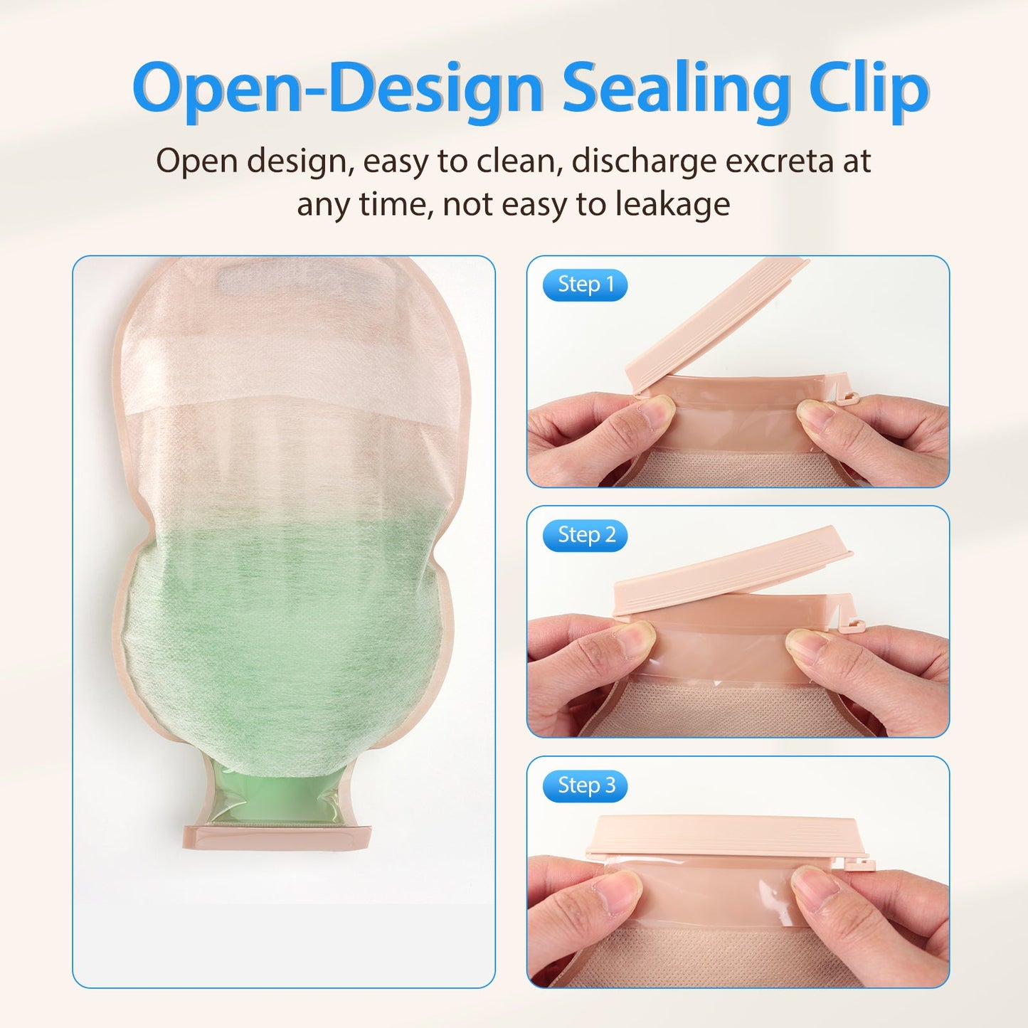 Heagi 30 PCS Colostomy Bags Ostomy Supplies, One Piece Drainable Pouches for Ileostomy - HEAGI - Colostomy bags Supplies