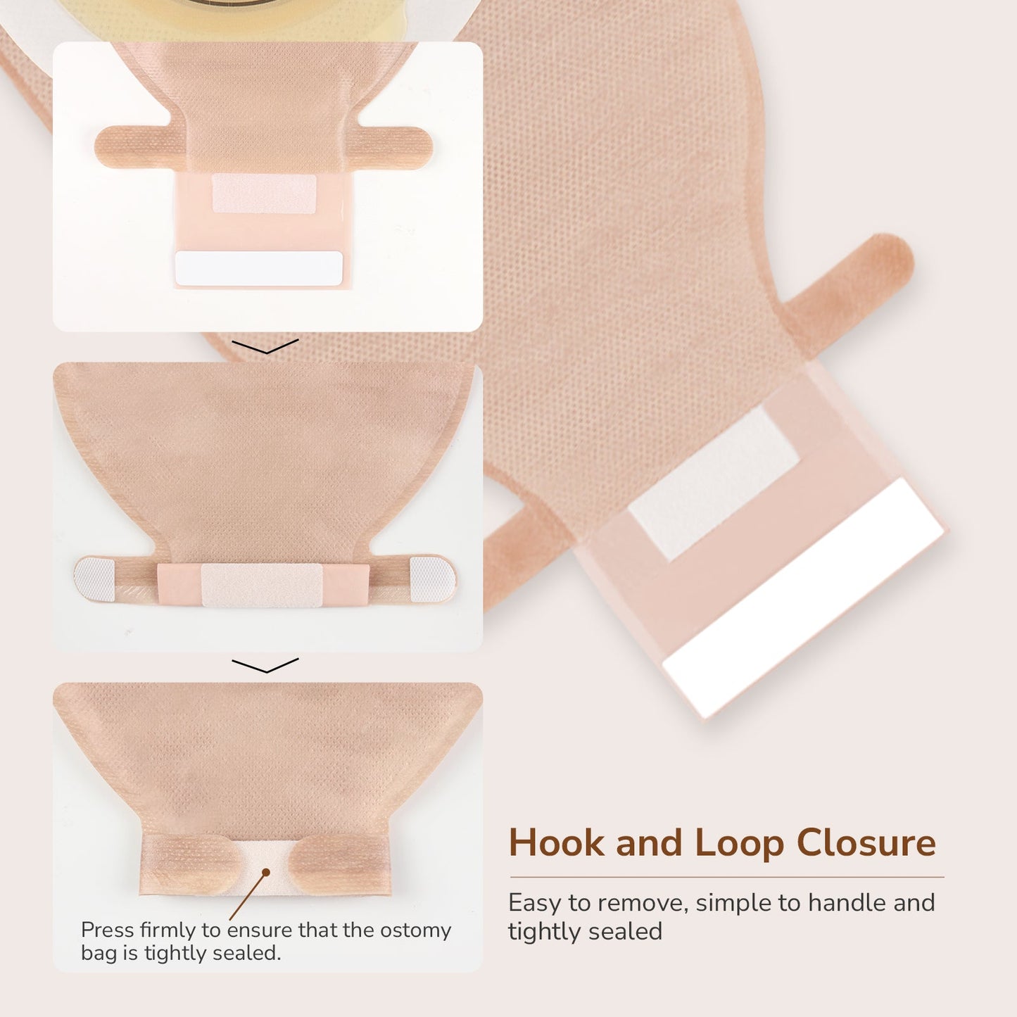 HEAGI 60 PCS Colostomy Bags 1 - Piece Ostomy Bag Drainable Pouch with Hook and Loop Stoma Care Supplies - HEAGI - Colostomy bags Supplies