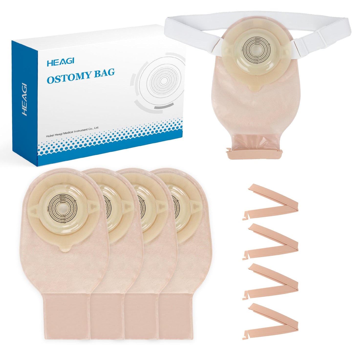 HEAGI Colostomy Bags Ostomy Supplies One - Piece Convex Ostomy Bags with a Waistband - HEAGI - Colostomy bags Supplies