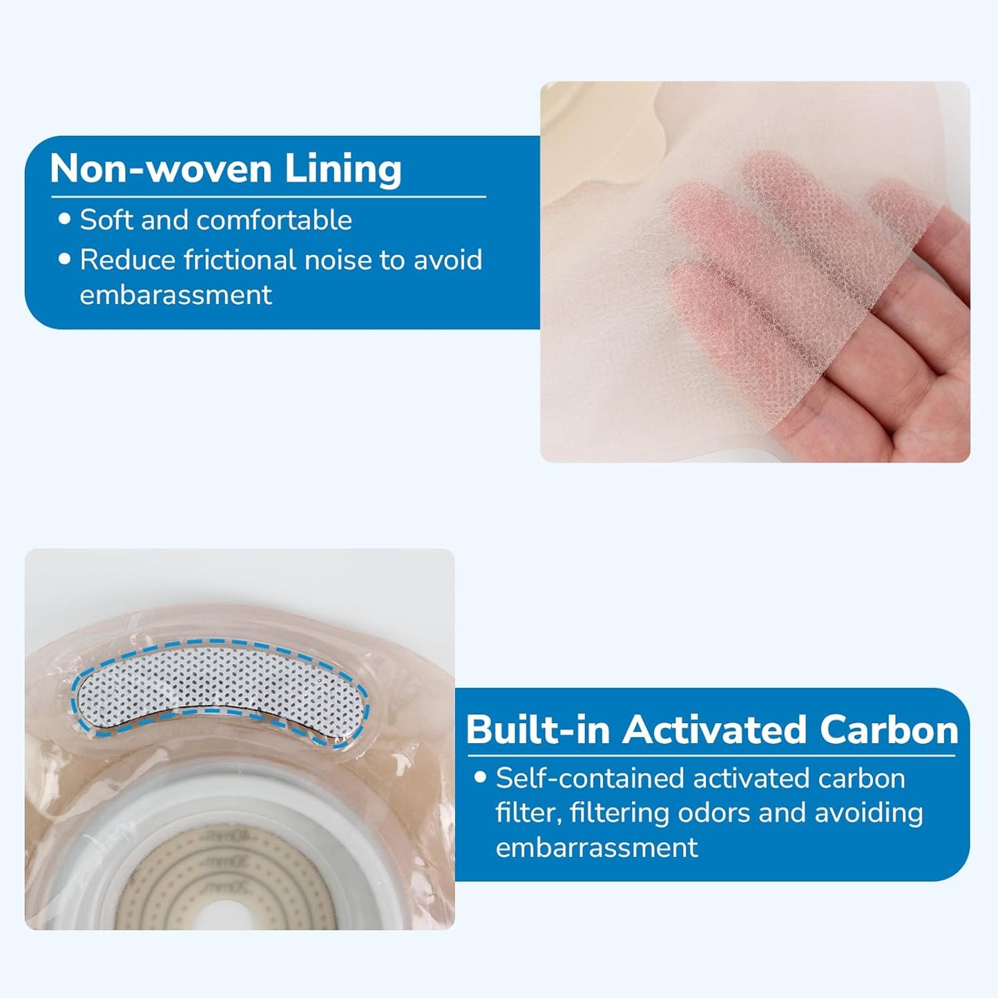 HEAGI Colostomy Bags Ostomy Supplies One - Piece Convex Ostomy Bags with a Waistband - HEAGI - Colostomy bags Supplies
