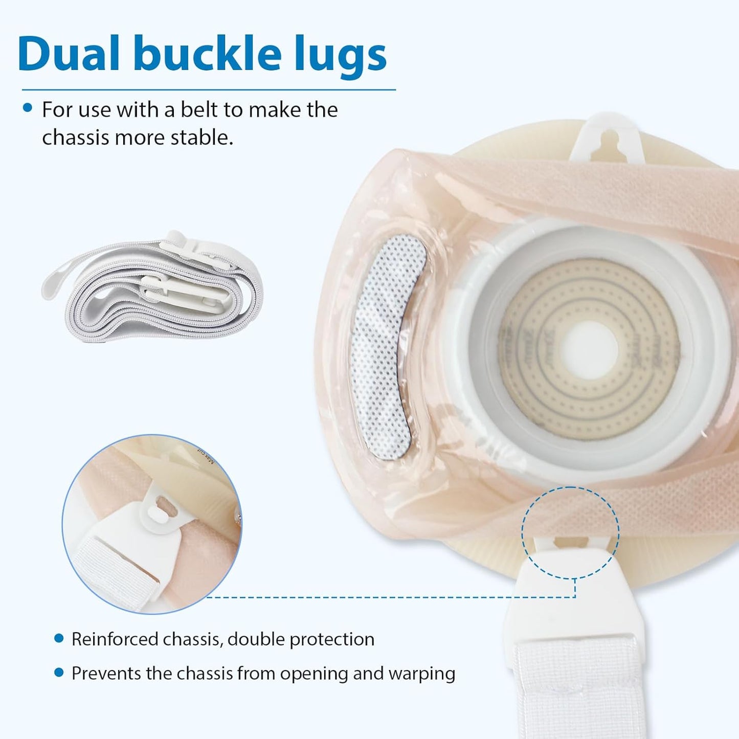 HEAGI Colostomy Bags Ostomy Supplies One - Piece Convex Ostomy Bags with a Waistband - HEAGI - Colostomy bags Supplies