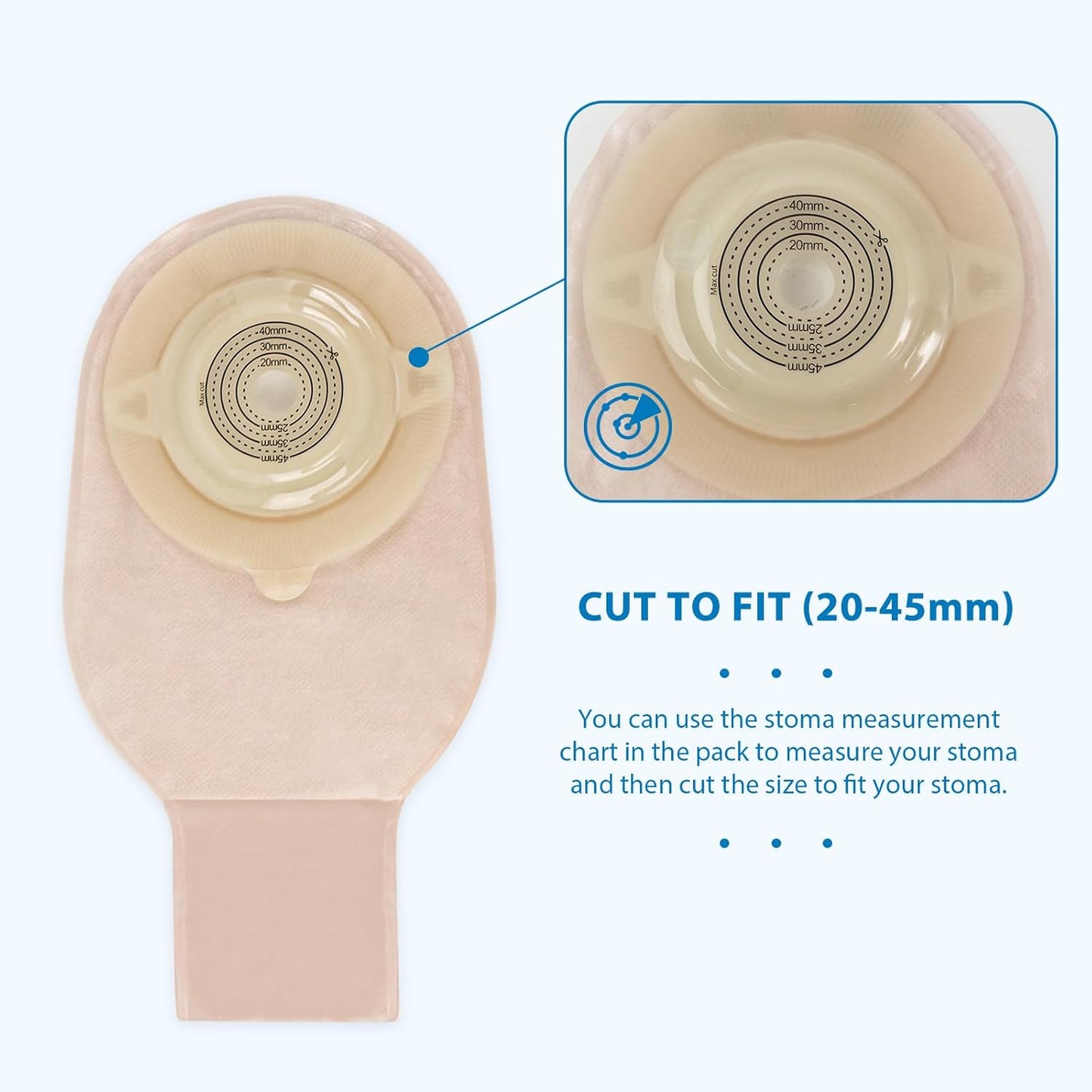 HEAGI Colostomy Bags Ostomy Supplies One - Piece Convex Ostomy Bags with a Waistband - HEAGI - Colostomy bags Supplies