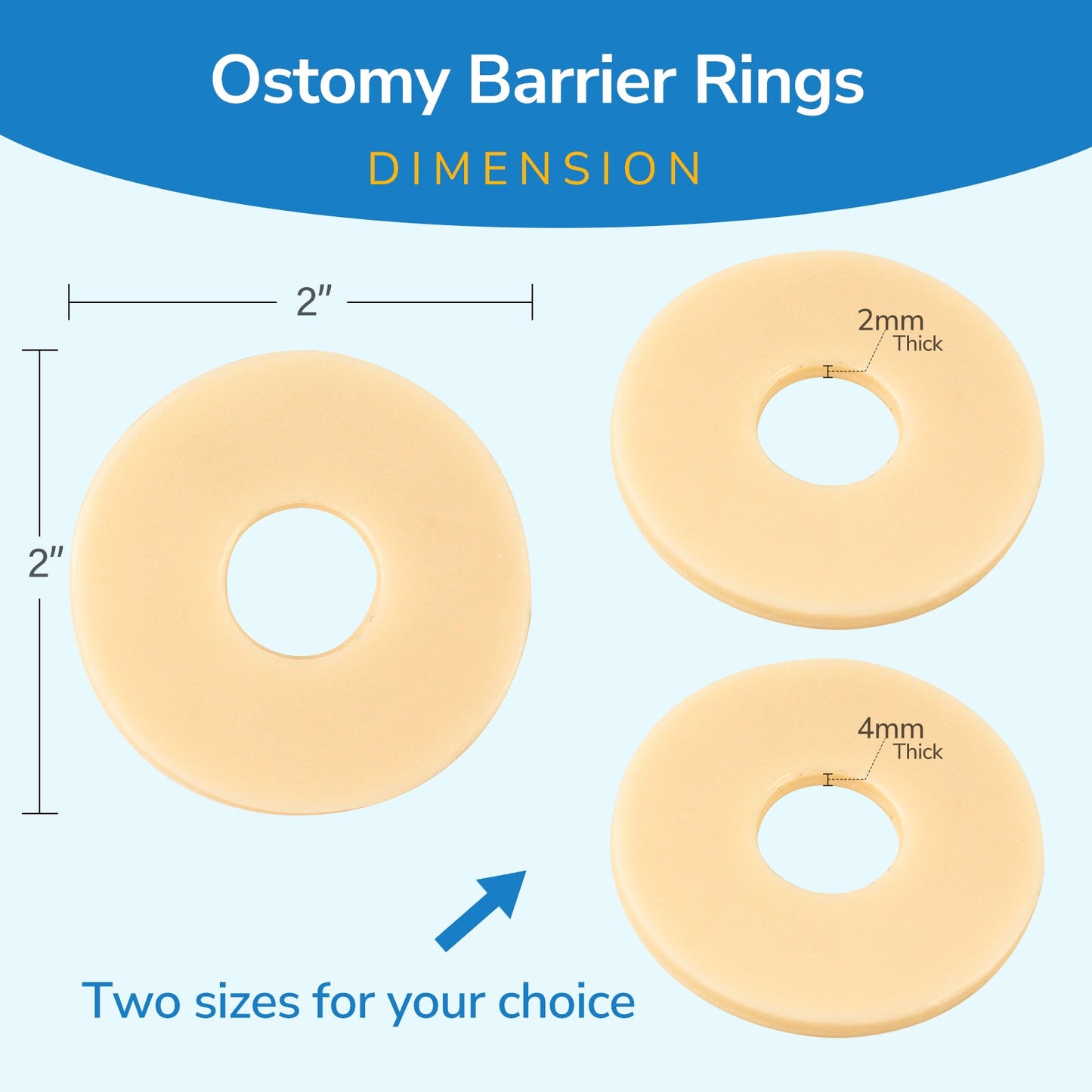 HEAGI Ostomy Barrier Rings Ostomy Supplies 4mm Thickness Moldable Ostomy Rings Medical Grade Hydrocolloid Adhesive - HEAGI - Colostomy bags Supplies