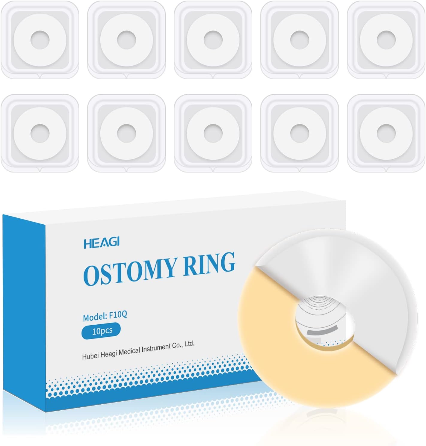HEAGI Ostomy Barrier Rings Ostomy Supplies 4mm Thickness Moldable Ostomy Rings Medical Grade Hydrocolloid Adhesive - HEAGI - Colostomy bags Supplies