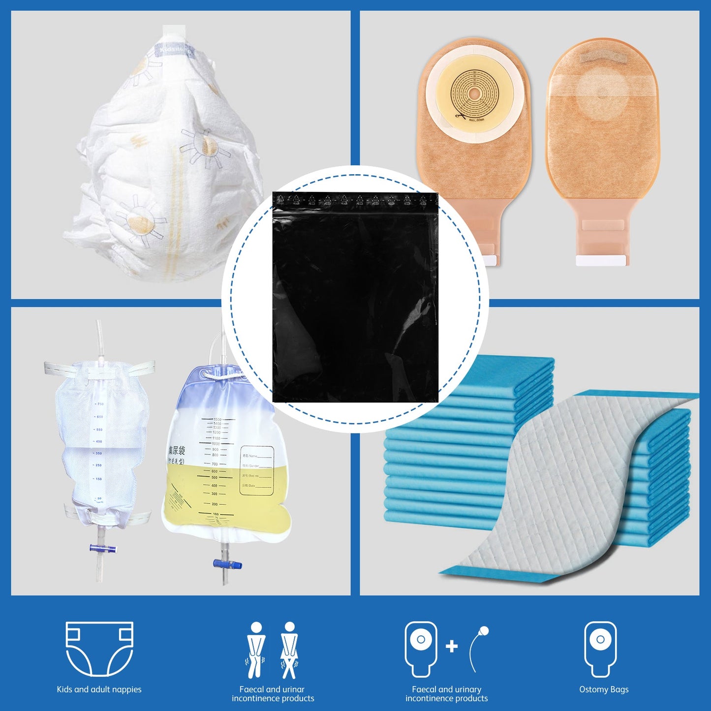 HEAGI Ostomy Pouch Disposal Bags Seal - N - Toss Ostomy Disposal System - High - Sealing Odor Control - Eco - Friendly Disposal Bags 100 Pack - HEAGI - Colostomy bags Supplies
