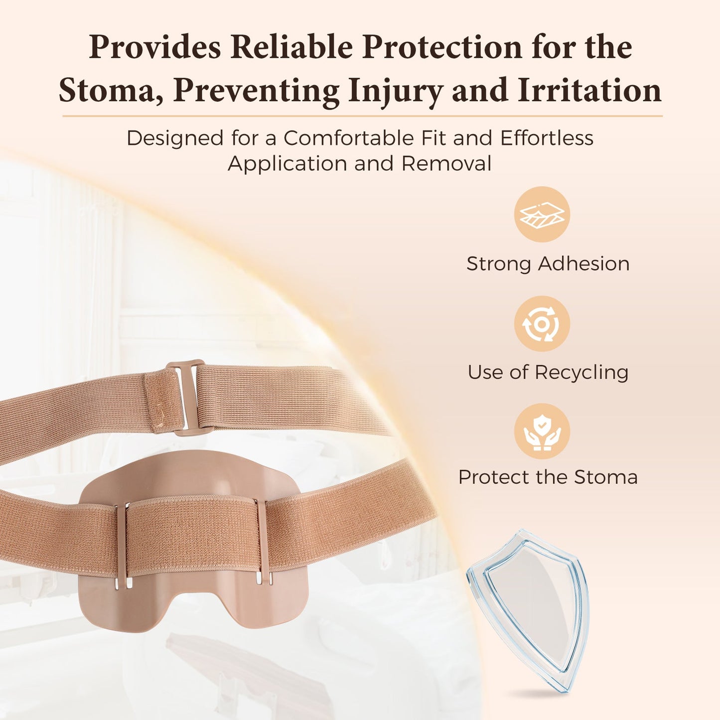 Heagi Stoma Shield, Osotmy Anti - Collision Sports Work Protection Shield, Ostomy Bag Cover Fits Colostomy, Ileostomy & Urostomy Bags - HEAGI - Colostomy bags Supplies