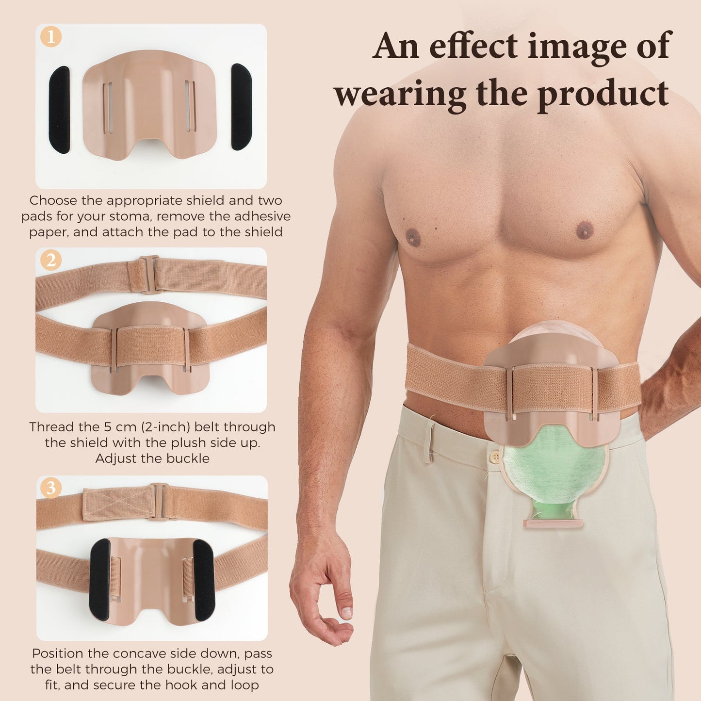 Heagi Stoma Shield, Osotmy Anti - Collision Sports Work Protection Shield, Ostomy Bag Cover Fits Colostomy, Ileostomy & Urostomy Bags - HEAGI - Colostomy bags Supplies