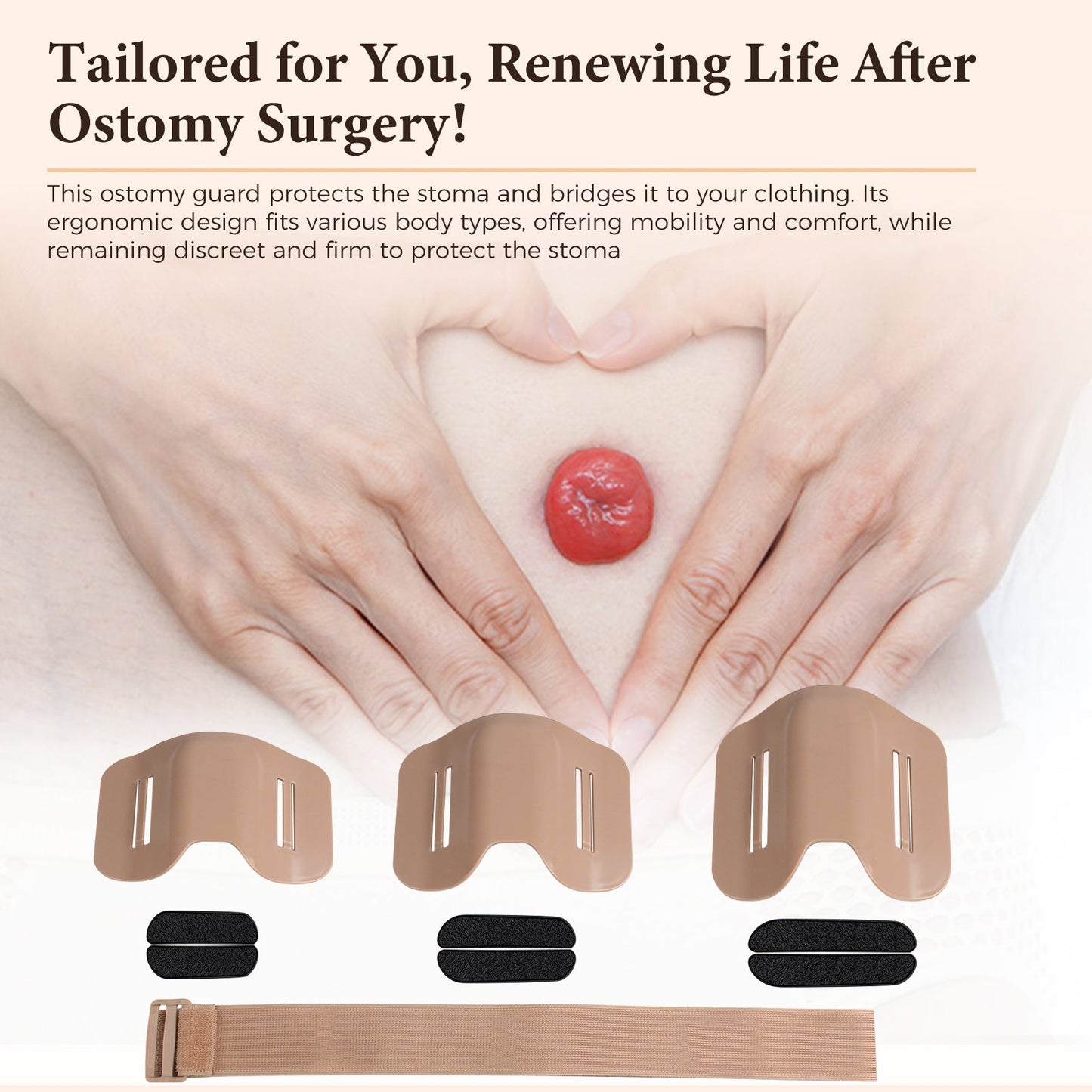 Heagi Stoma Shield, Osotmy Anti - Collision Sports Work Protection Shield, Ostomy Bag Cover Fits Colostomy, Ileostomy & Urostomy Bags - HEAGI - Colostomy bags Supplies