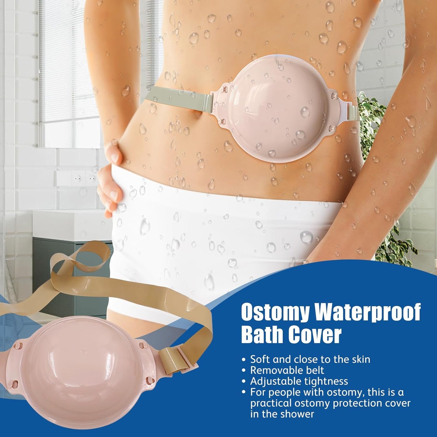 Ostomy Shower Cover Waterproof | Ostomy Supplies | Ostomy Shower Guard Waterproof Bath Cover - HEAGI - Colostomy bags Supplies
