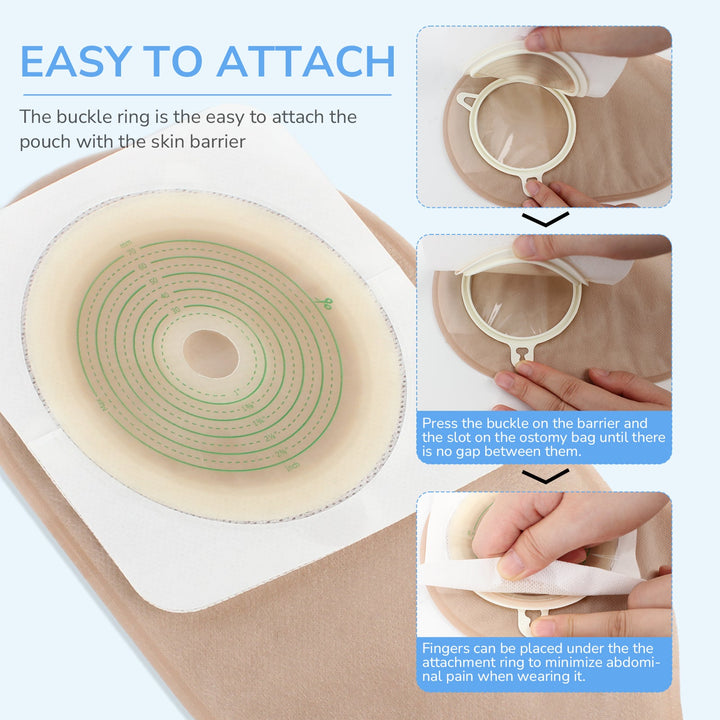 HEAGI 2 - Piece Colostomy Bags Ostomy Pouch with Clamp Closure for Ileostomy Stoma Care 22pce - HEAGI - Colostomy bags Supplies