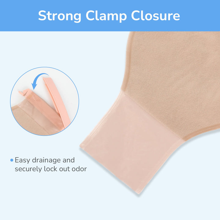 HEAGI 2 - Piece Colostomy Bags Ostomy Pouch with Clamp Closure for Ileostomy Stoma Care 22pce - HEAGI - Colostomy bags Supplies
