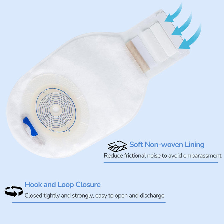 HEAGI 20 - Pack Colostomy Bags | One - Piece Ostomy Bags | Drainable with Waistband | Ileostomy Stoma Care Supplies - HEAGI - Colostomy bags Supplies