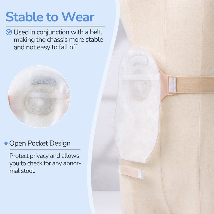 HEAGI 20 - Pack Colostomy Bags | One - Piece Ostomy Bags | Drainable with Waistband | Ileostomy Stoma Care Supplies - HEAGI - Colostomy bags Supplies