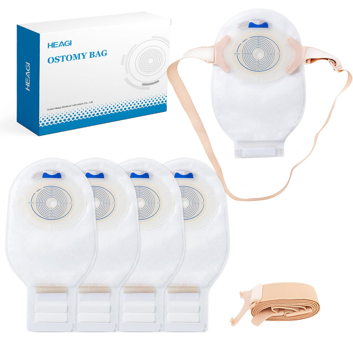 HEAGI 20 - Pack Colostomy Bags | One - Piece Ostomy Bags | Drainable with Waistband | Ileostomy Stoma Care Supplies - HEAGI - Colostomy bags Supplies