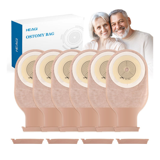 Heagi 30 PCS Colostomy Bags Ostomy Supplies, One Piece Drainable Pouches for Ileostomy - HEAGI - Colostomy bags Supplies