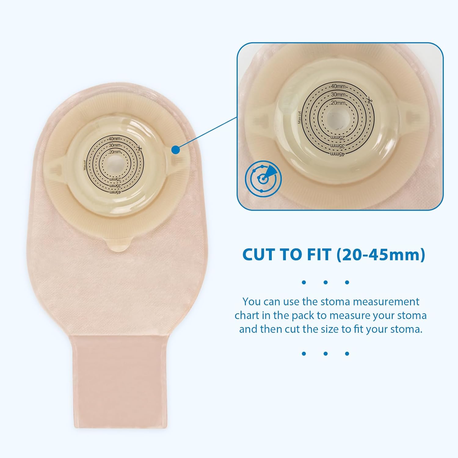 HEAGI Colostomy Bags Ostomy Supplies One - Piece Convex Ostomy Bags with a Waistband - HEAGI - Colostomy bags Supplies