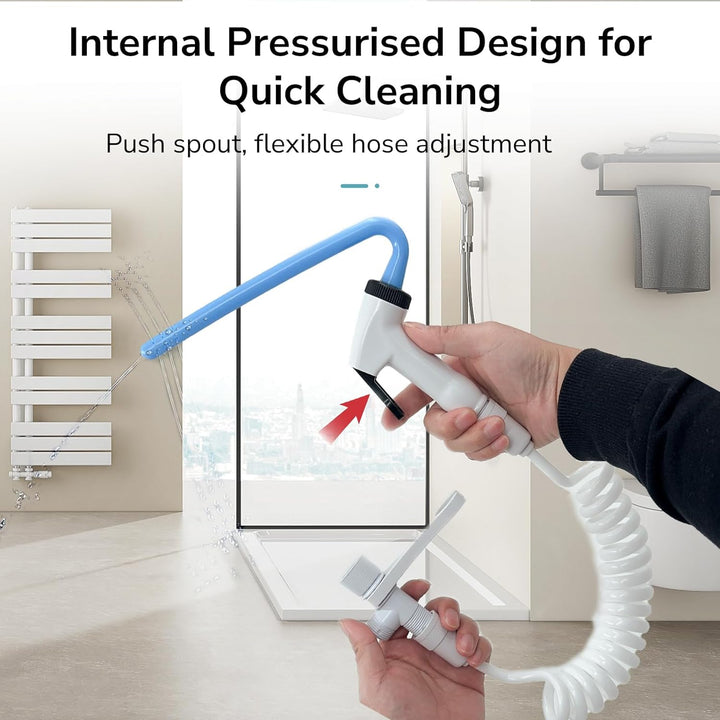 HEAGI Ostomy Bag Cleaning Tool - Colostomy Bag Flusher - Universal Fit with Easy Attachment for Toilet Inlet or Tap 20mm - HEAGI - Colostomy bags Supplies
