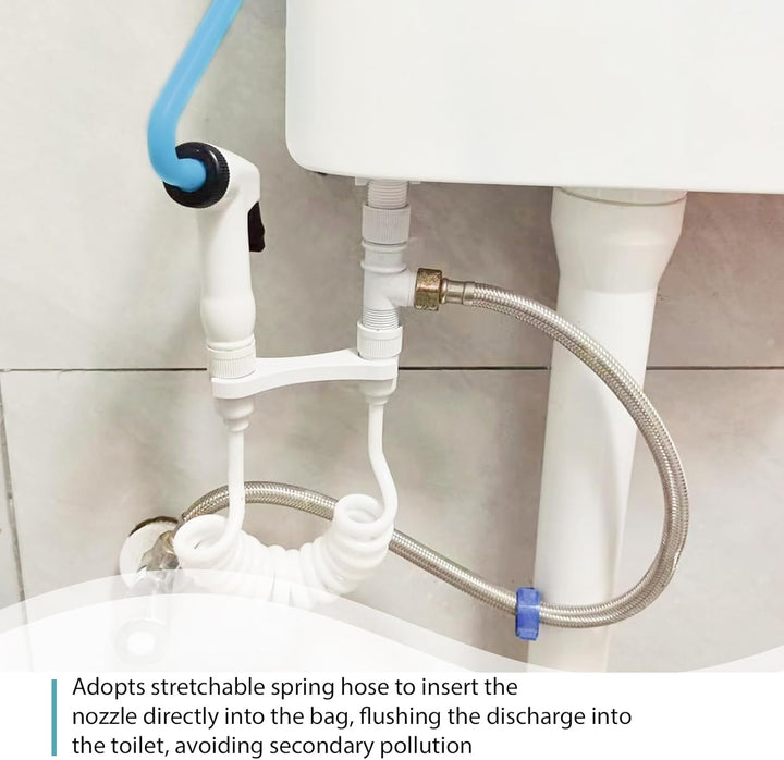 HEAGI Ostomy Bag Cleaning Tool - Colostomy Bag Flusher - Universal Fit with Easy Attachment for Toilet Inlet or Tap 20mm - HEAGI - Colostomy bags Supplies