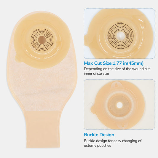 HEAGI Ostomy Supplies, Two - Piece Convex Colostomy Bags Ostomy Pouch with Clamp - HEAGI - Colostomy bags Supplies