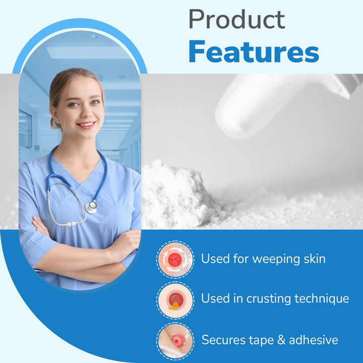 HEAGI Stoma Powder, Ostomy Skin Care Powder, Protects Skin Keep Dry Ostomy Powder Adapt Stoma Powder (25g) - HEAGI - Colostomy bags Supplies