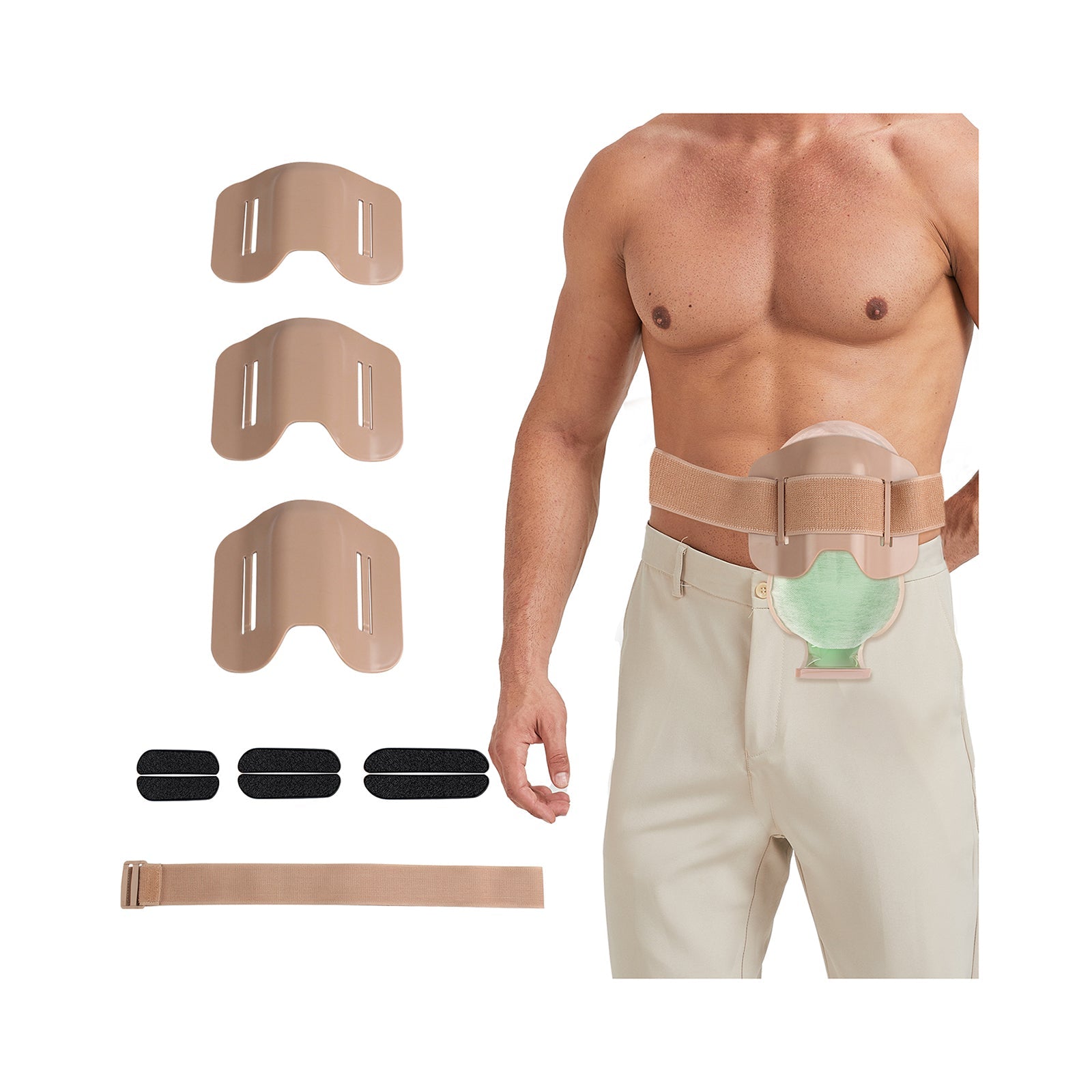 Heagi Stoma Shield, Osotmy Anti - Collision Sports Work Protection Shield, Ostomy Bag Cover Fits Colostomy, Ileostomy & Urostomy Bags - HEAGI - Colostomy bags Supplies