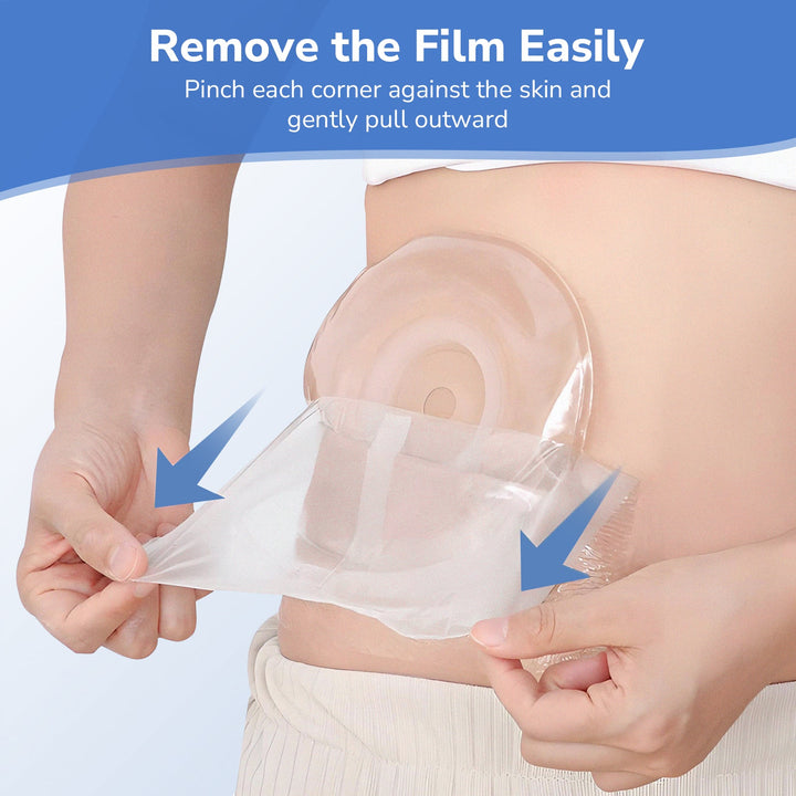 Heagi Waterproof Ostomy Shower Covers, 50 Pack Wound & Catheter Protection with Soft Non - Stick Pad - HEAGI - Colostomy bags Supplies