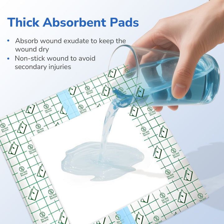 Heagi Waterproof Ostomy Shower Covers, 50 Pack Wound & Catheter Protection with Soft Non - Stick Pad - HEAGI - Colostomy bags Supplies