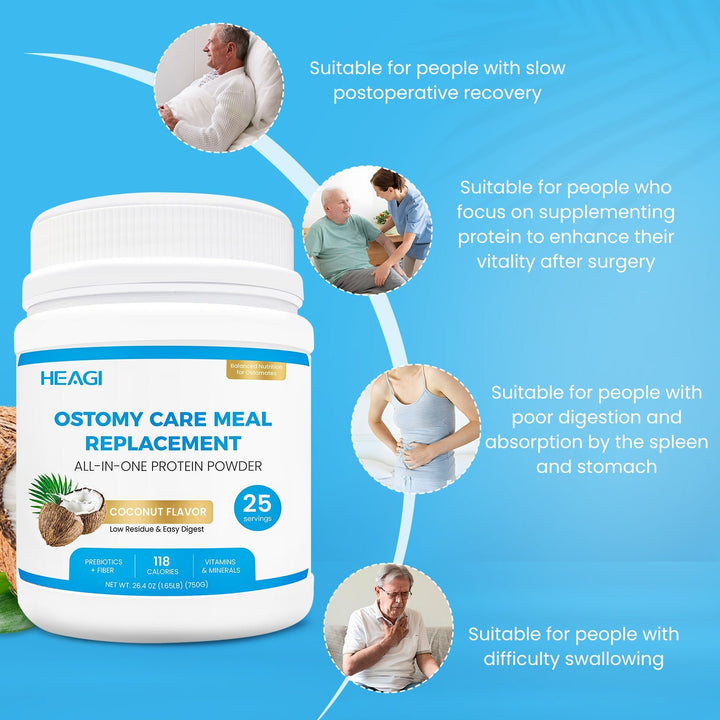 Hydrolyzed Protein Shake for Ostomates Easy - Digest Post - Surgery Nutrition, Ready to Drink - HEAGI - Colostomy bags Supplies