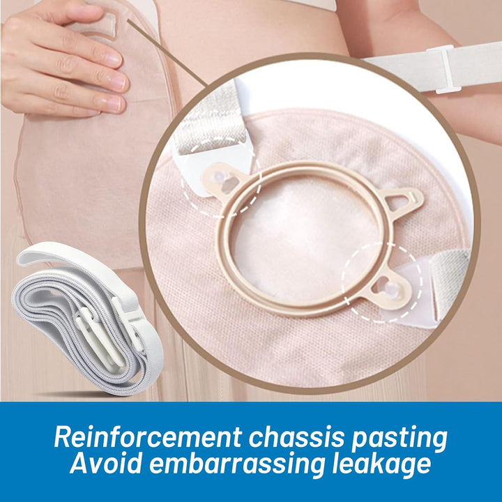 Ostomy Belt,Two - Piece Adjustable Stoma Waistband, Preventing Chassis Warping,Care After Colostomy Ileostomy Surger - HEAGI - Colostomy bags Supplies